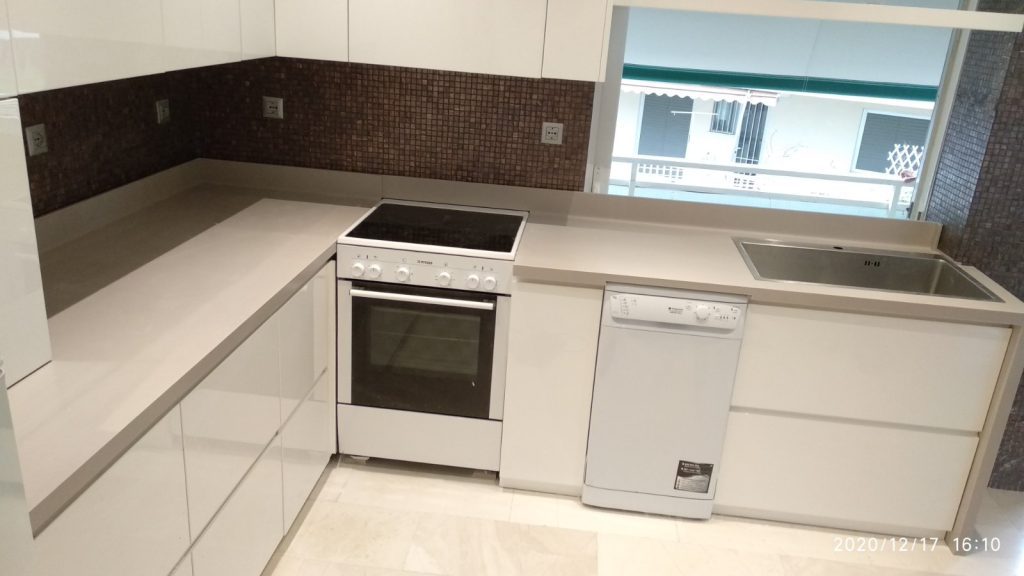 Kitchen and bathroom countertops with corian