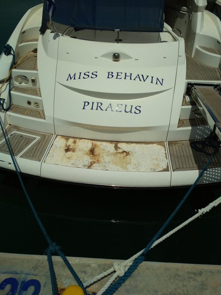 Change of teak platform and stairs