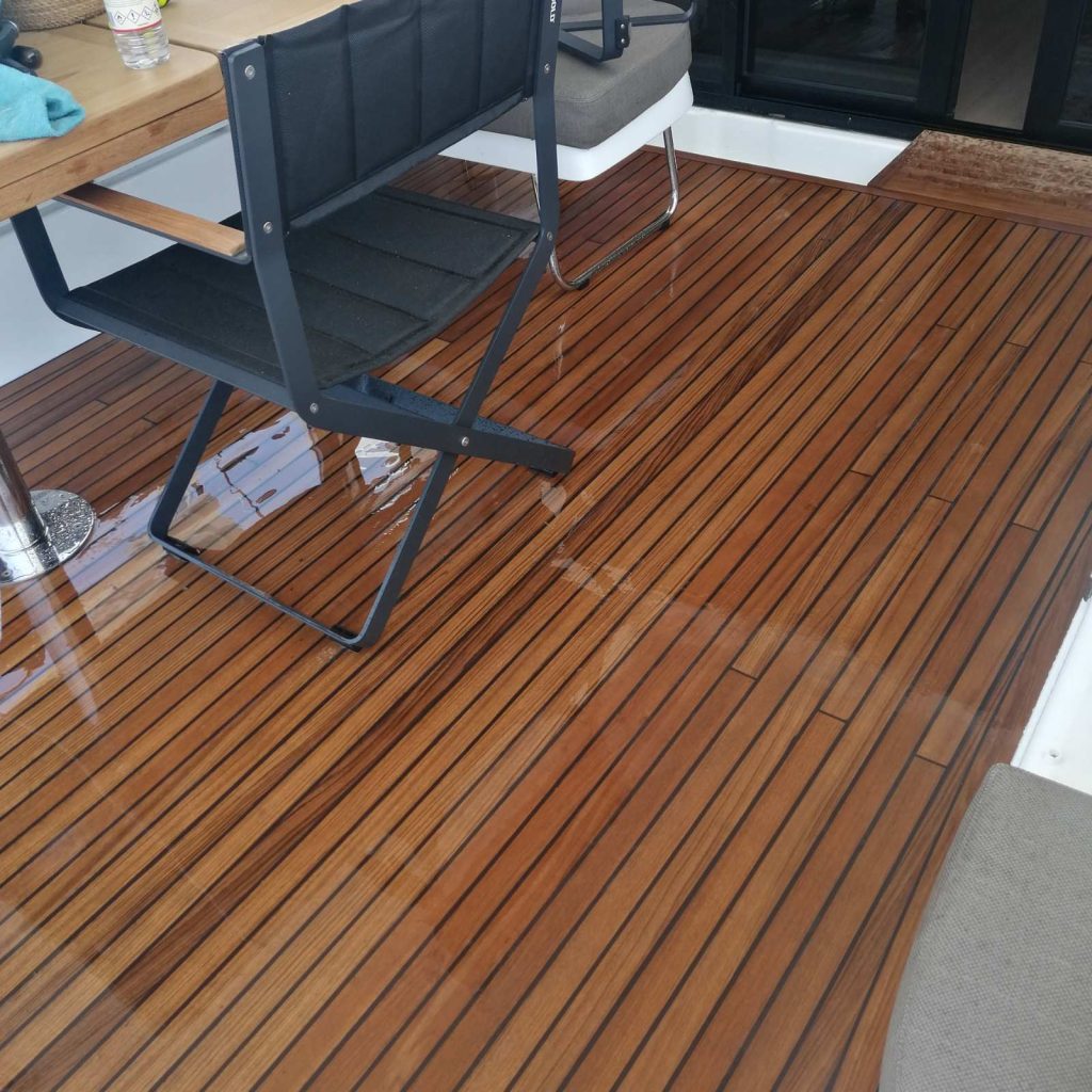 Teak boat application CEL