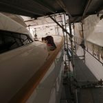 Changing the handrail on a teak boat XANAX