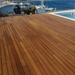 Balcony decking & pool decking with iroko wood